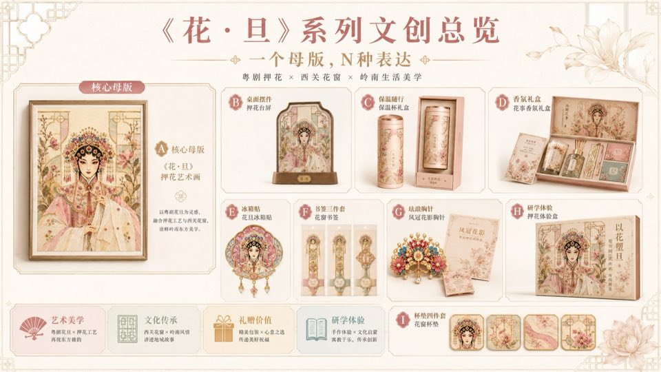 《花·旦》系列文创总览图
